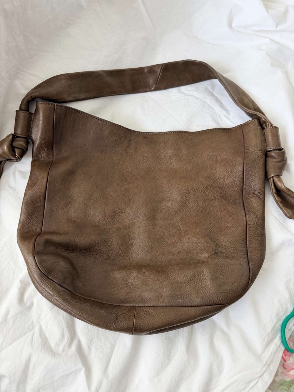 Frye Nora knotted hobo dark green handbag purse